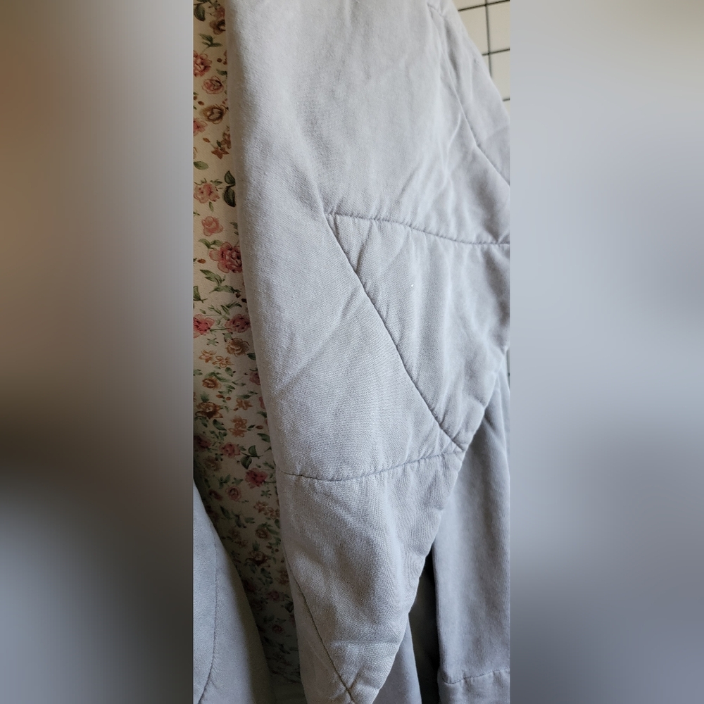 Young Fabolous and Broke Light Gray Draped Open-Front Women's Jacket - Picture 2 of 9